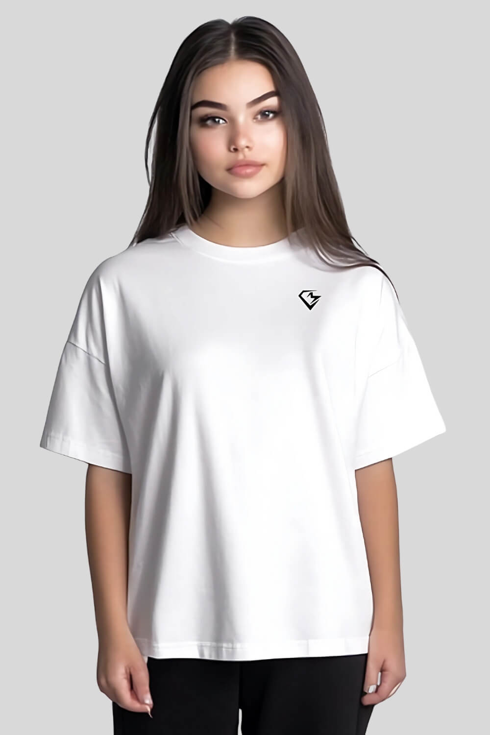 Front Angel Oversize T-Shirt White für Männer und Frauen