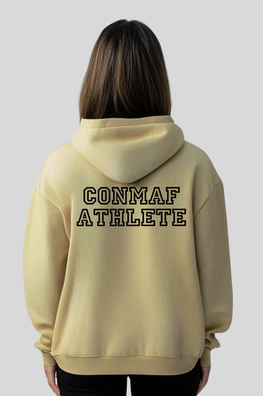 Back Athlete Oversize Hoodie Sand für Männer und Frauen