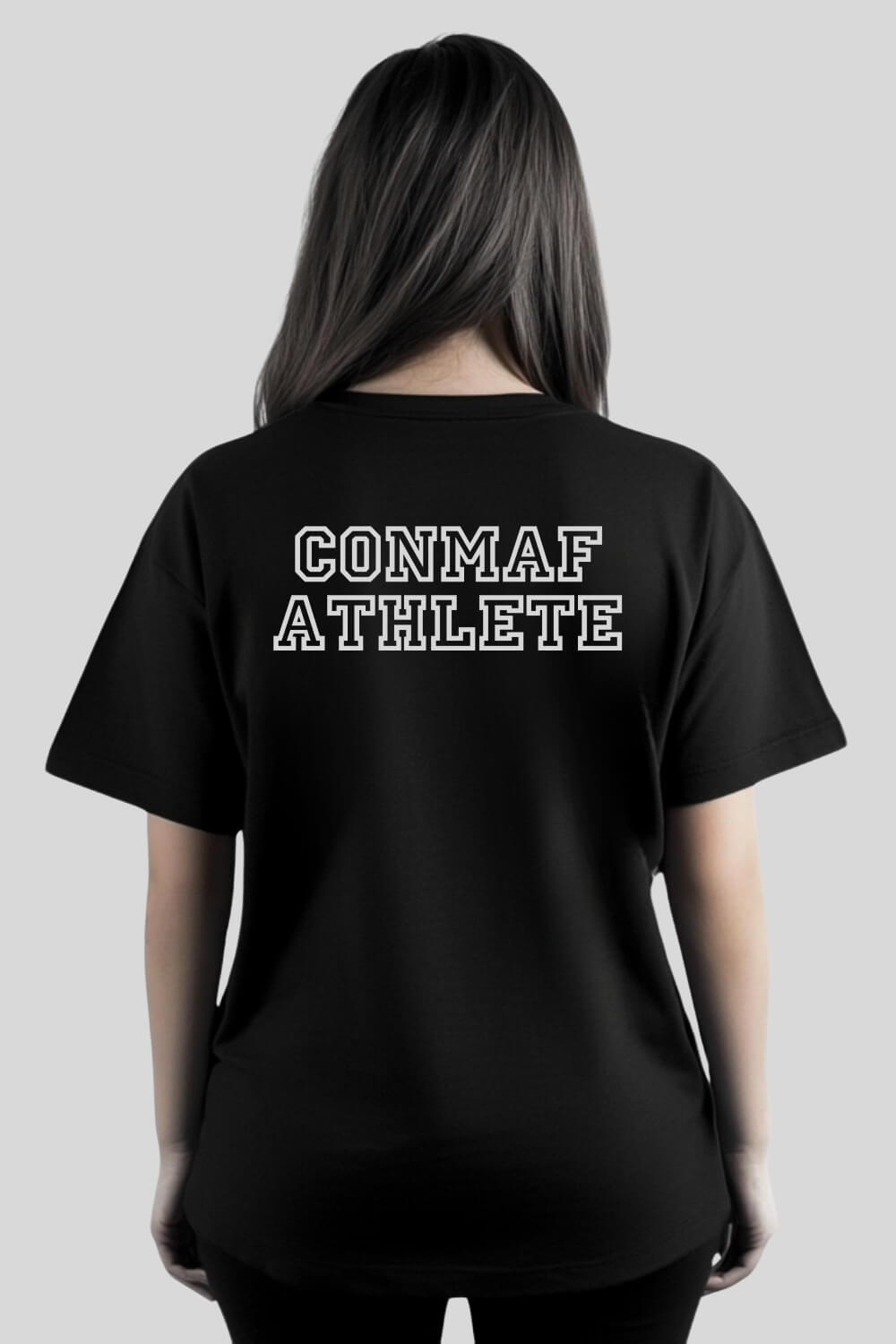 Back Athlete Oversize T-Shirt Black für Männer und Frauen