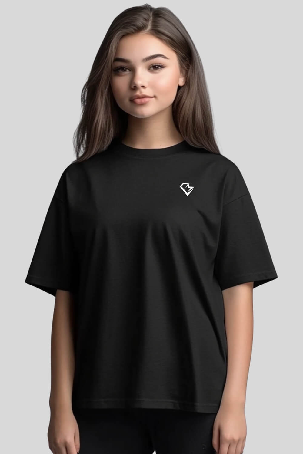 Front Athlete Oversize T-Shirt Black für Männer und Frauen