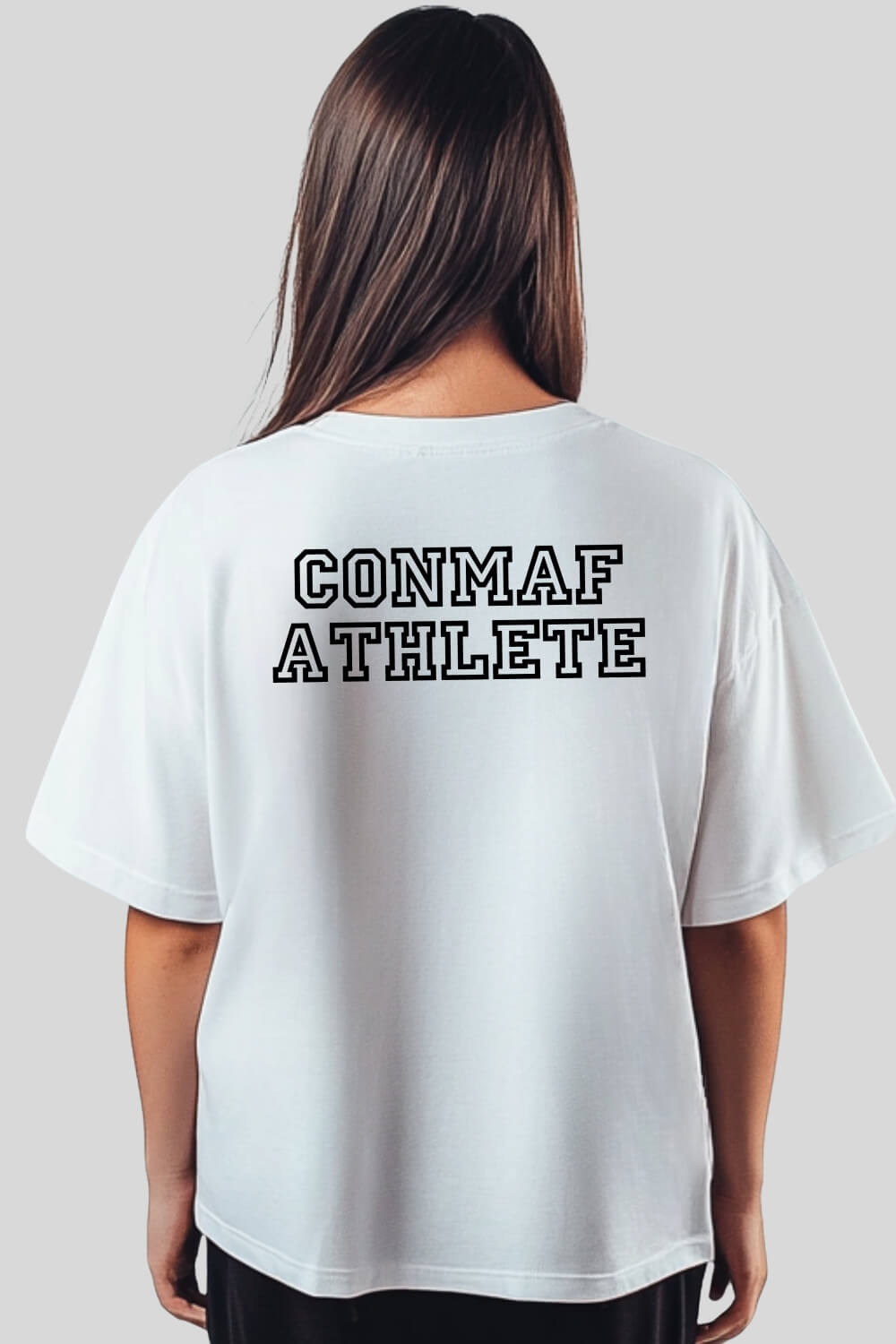 Back Athlete Oversize T-Shirt White für Männer und Frauen