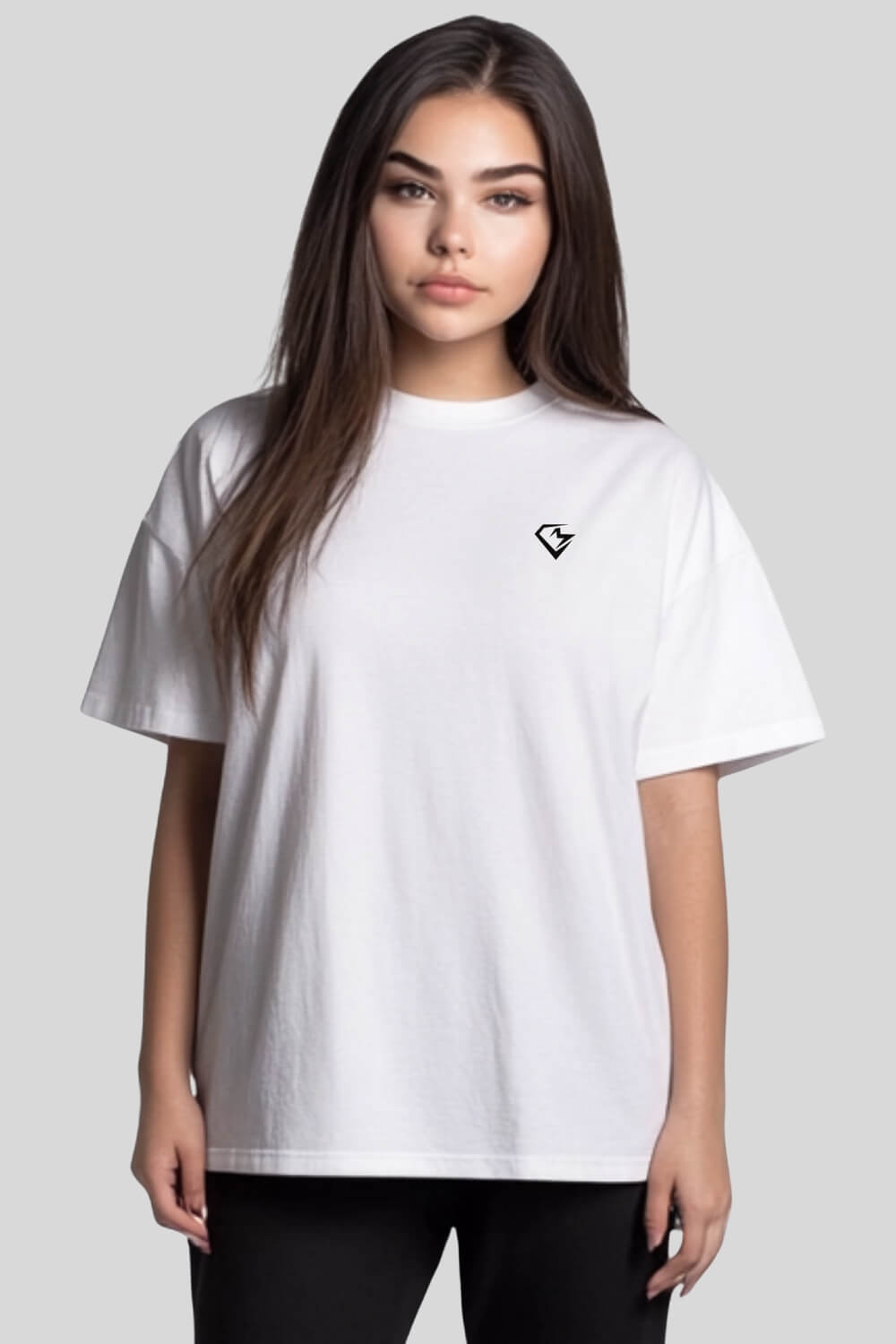 Front Athlete Oversize T-Shirt White für Männer und Frauen