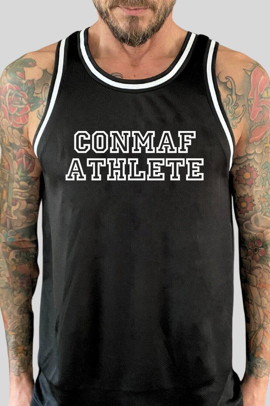 Frontansicht Athlete Tank Black für Männer