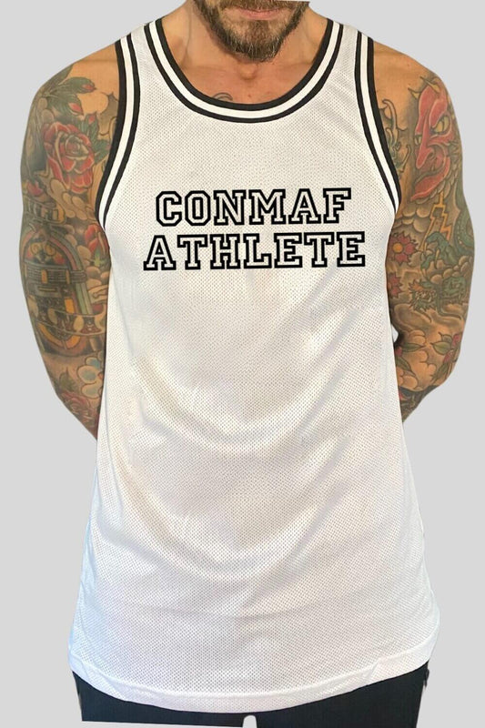 Frontansicht Athlete Tank White für Männer