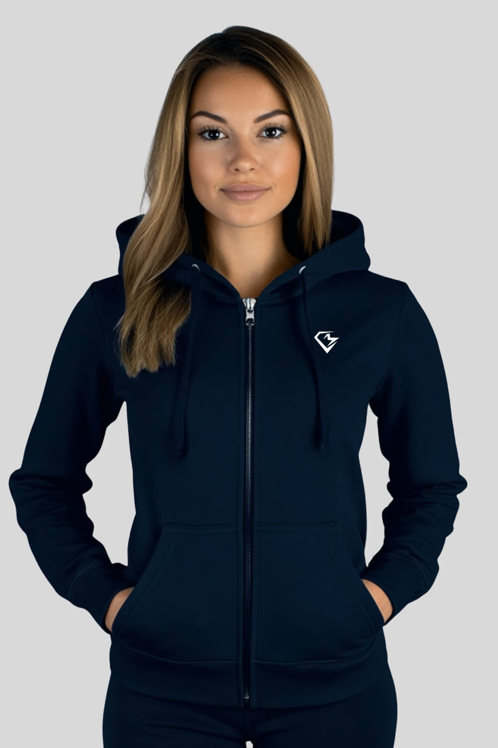 Front Athlete Zipper Navy für Männer und Frauen