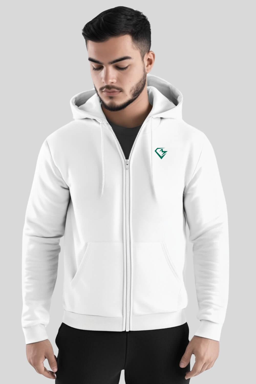 Frontansicht Awaken Zipper White für Männer und Frauen