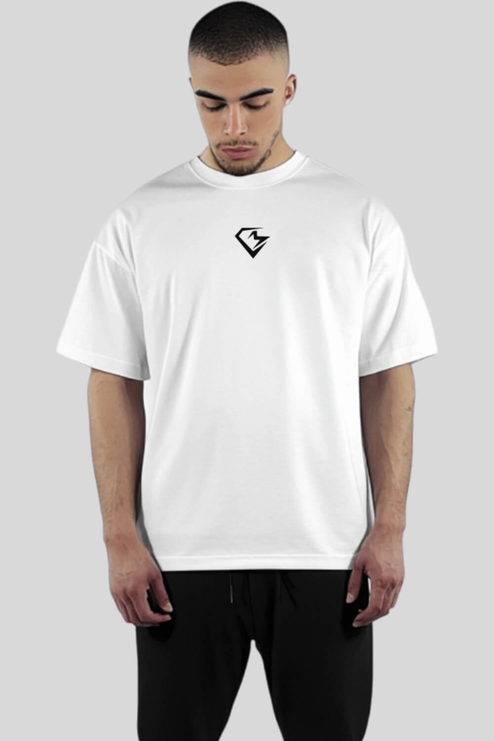 Frontansicht Beast Oversize T-Shirt White für Männer