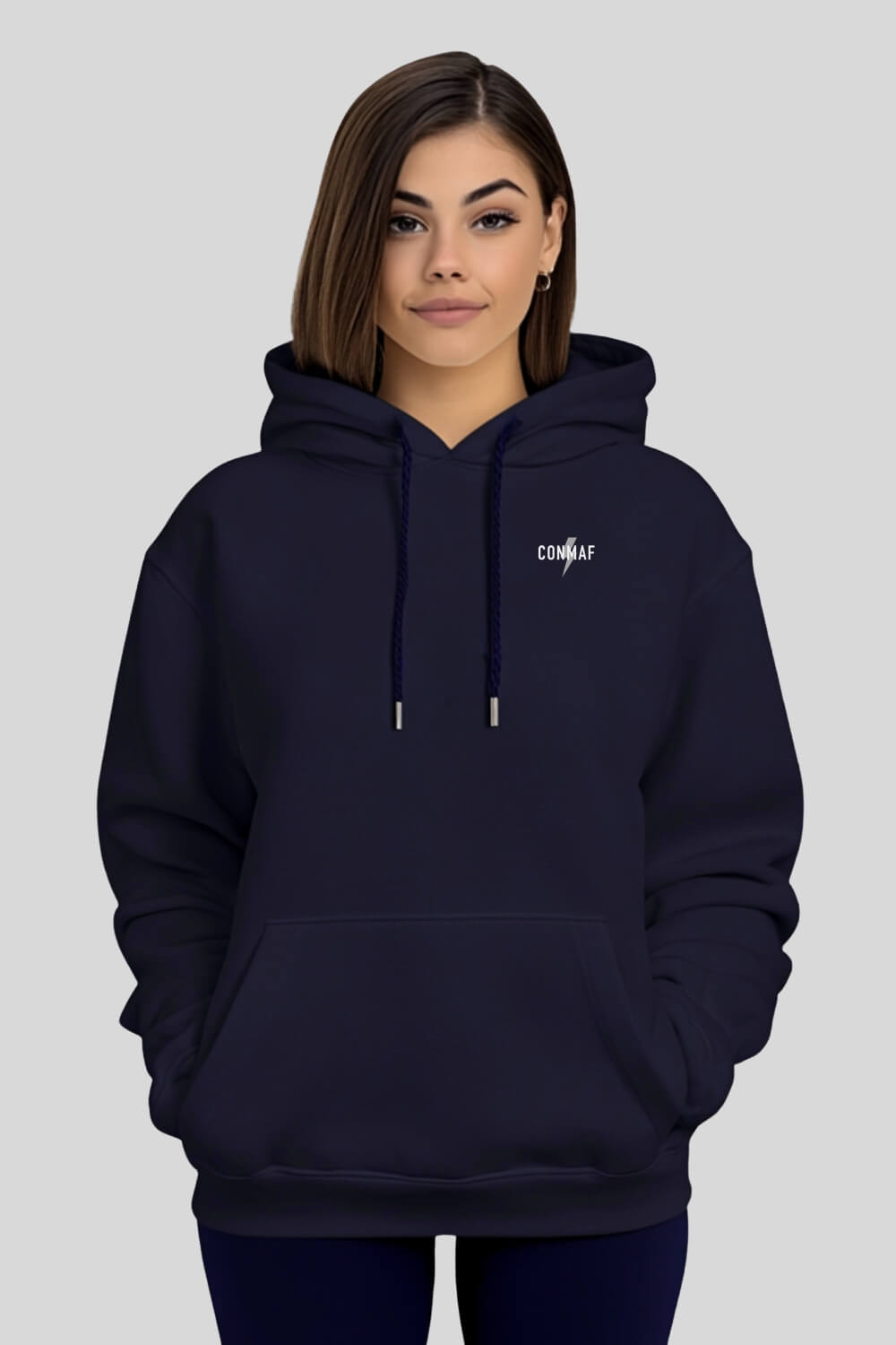 Front Break Limits Oversize Hoodie Navy für Männer und Frauen