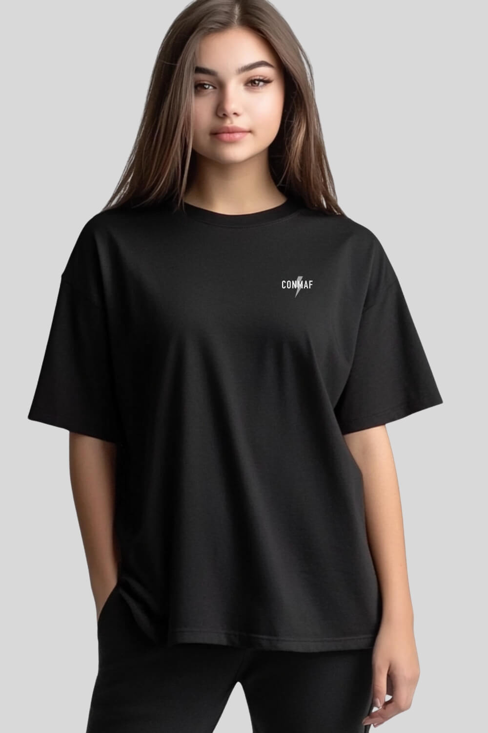 Front Break Limits Oversize T-Shirt Black für Männer und Frauen