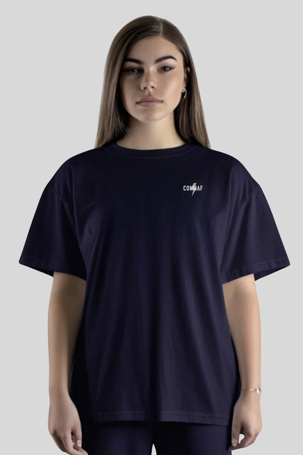 Front Break Limits Oversize T-Shirt Navy für Männer und Frauen