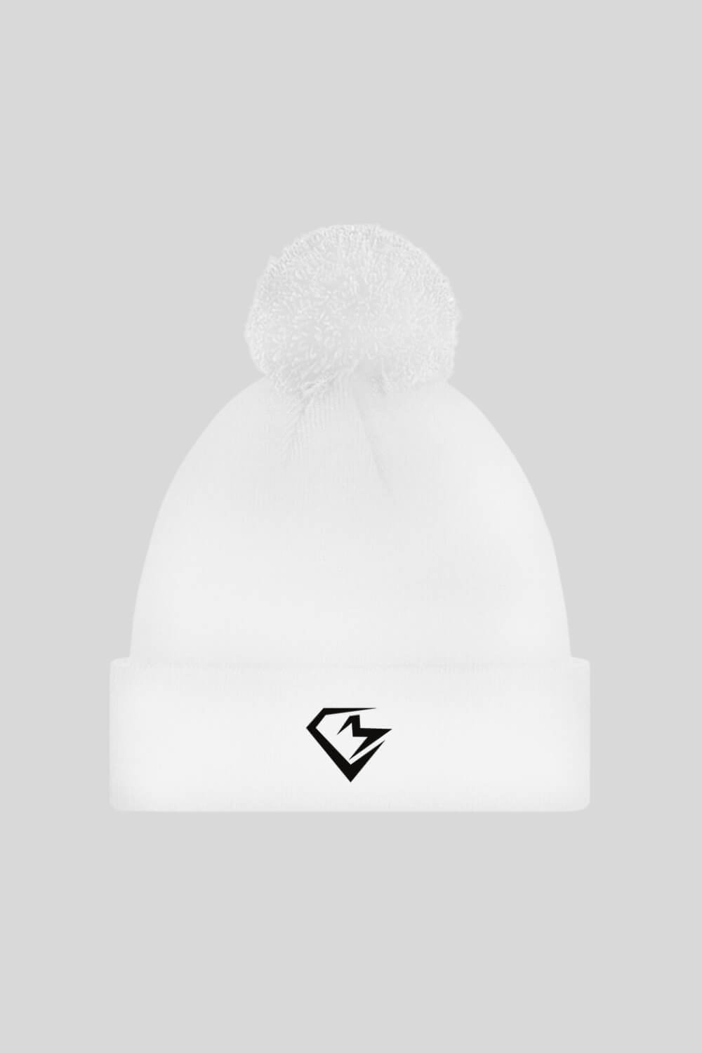 Frontansicht CM Pom Beanie White für Männer und Frauen