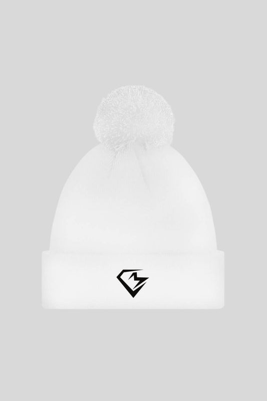 Frontansicht CM Pom Beanie White für Männer und Frauen