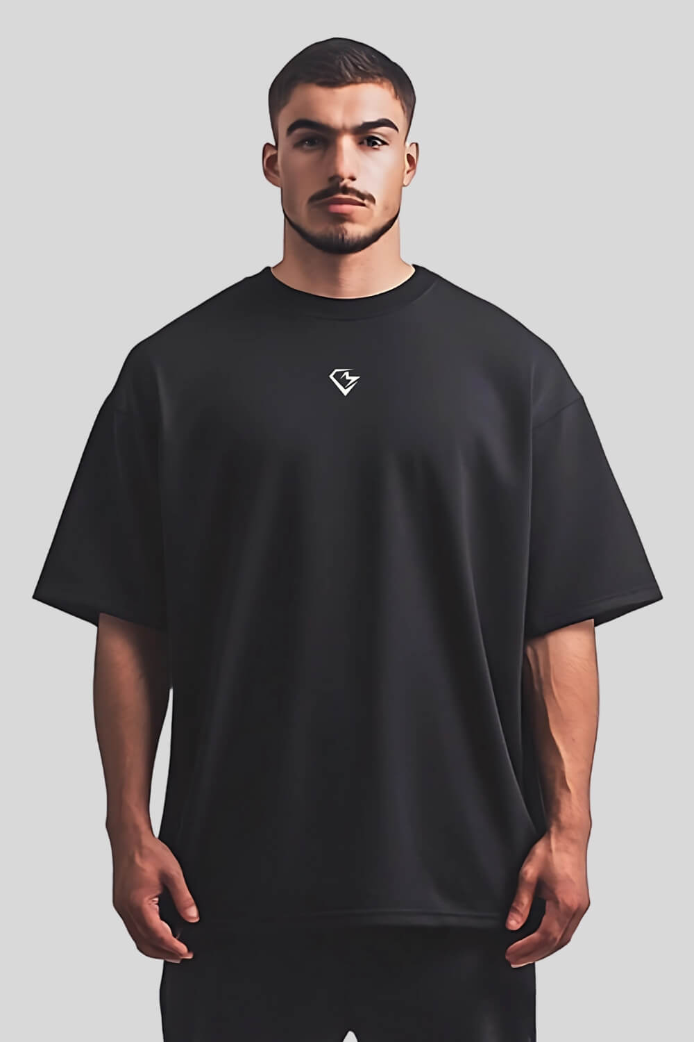 Frontansicht Choose Oversize T-Shirt Black für Männer und Frauen