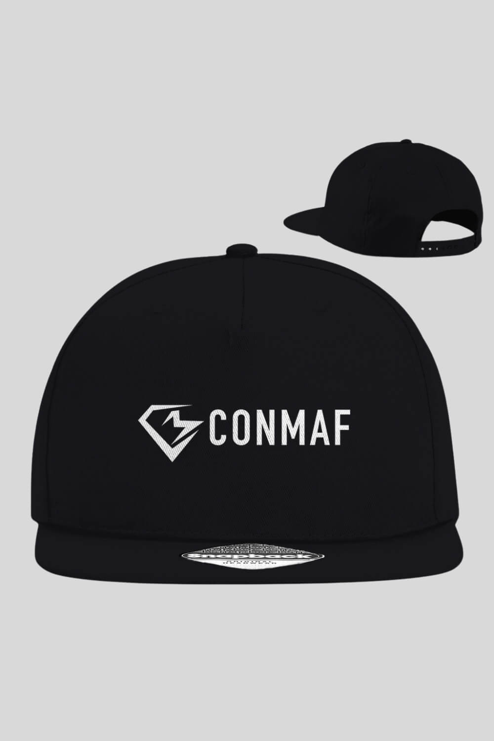 Frontansicht Conmaf Cap Black Snapback für Männer und Frauen