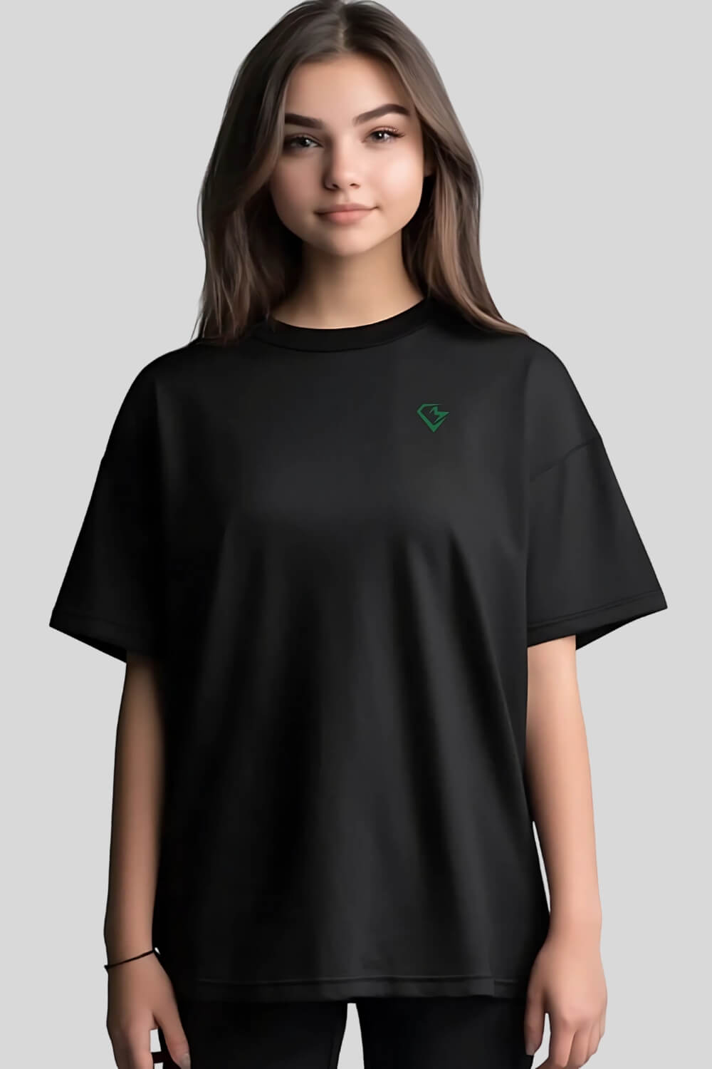 Front Cosmic Oversize T-Shirt Black für Männer und Frauen