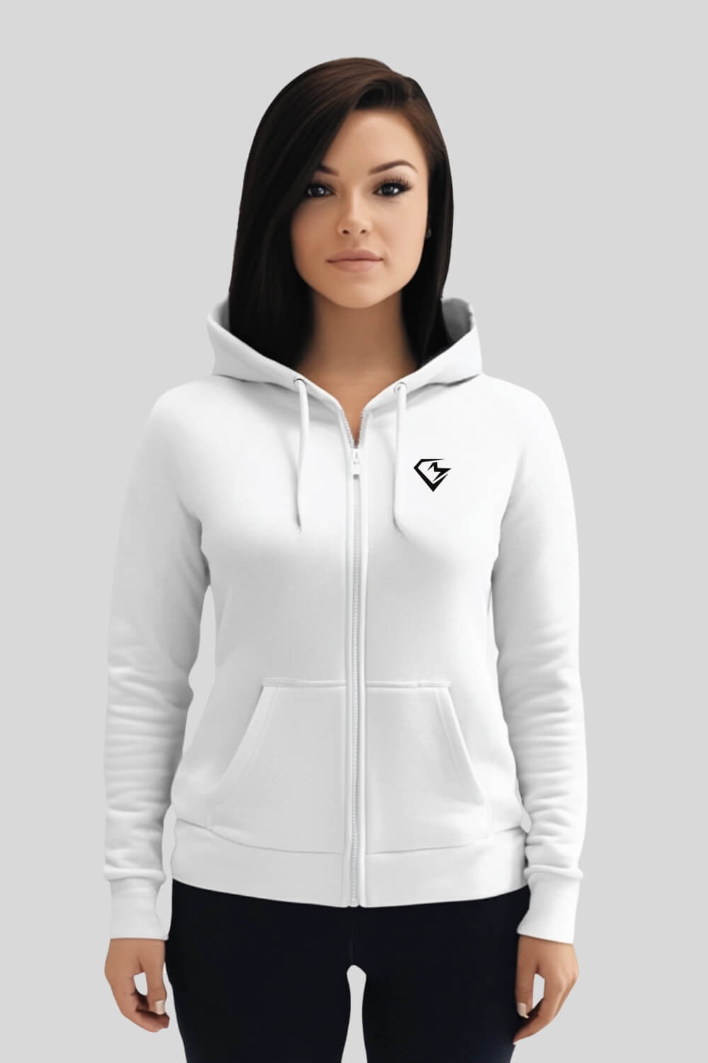 Front Discipline Zipper White für Männer und Frauen