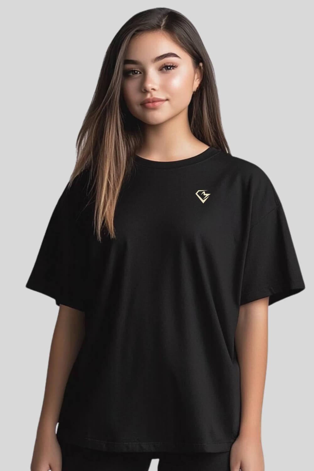 Front Ink Oversize T-Shirt Black für Männer und Frauen