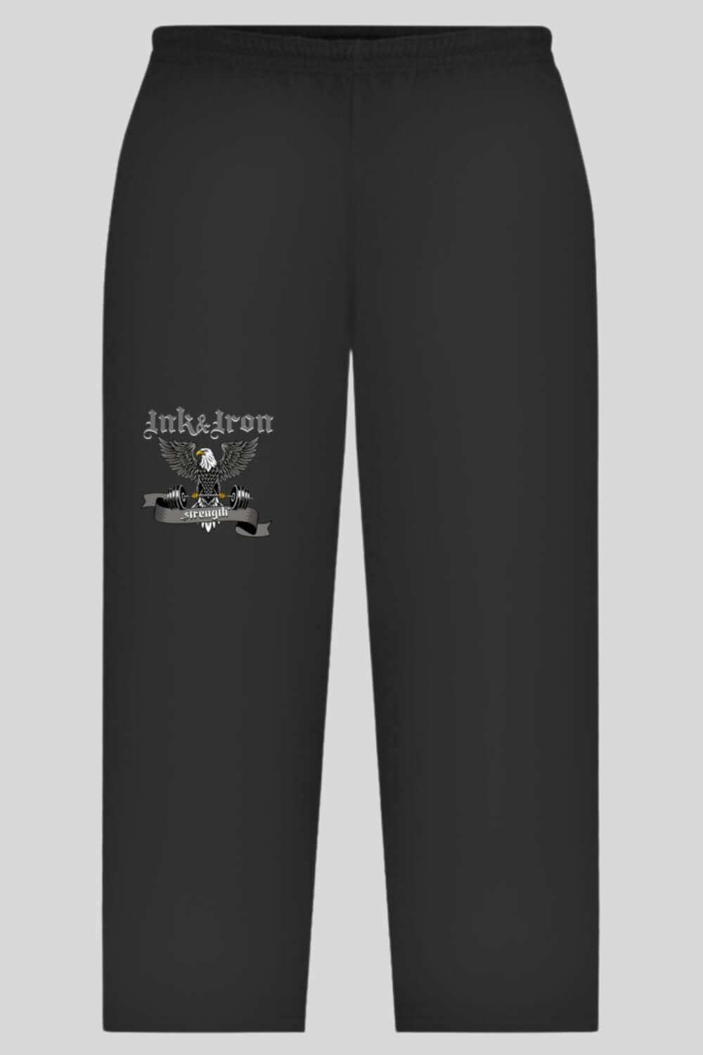 Frontansicht Ink&Iron Oversize Jogger Black für Männer und Frauen