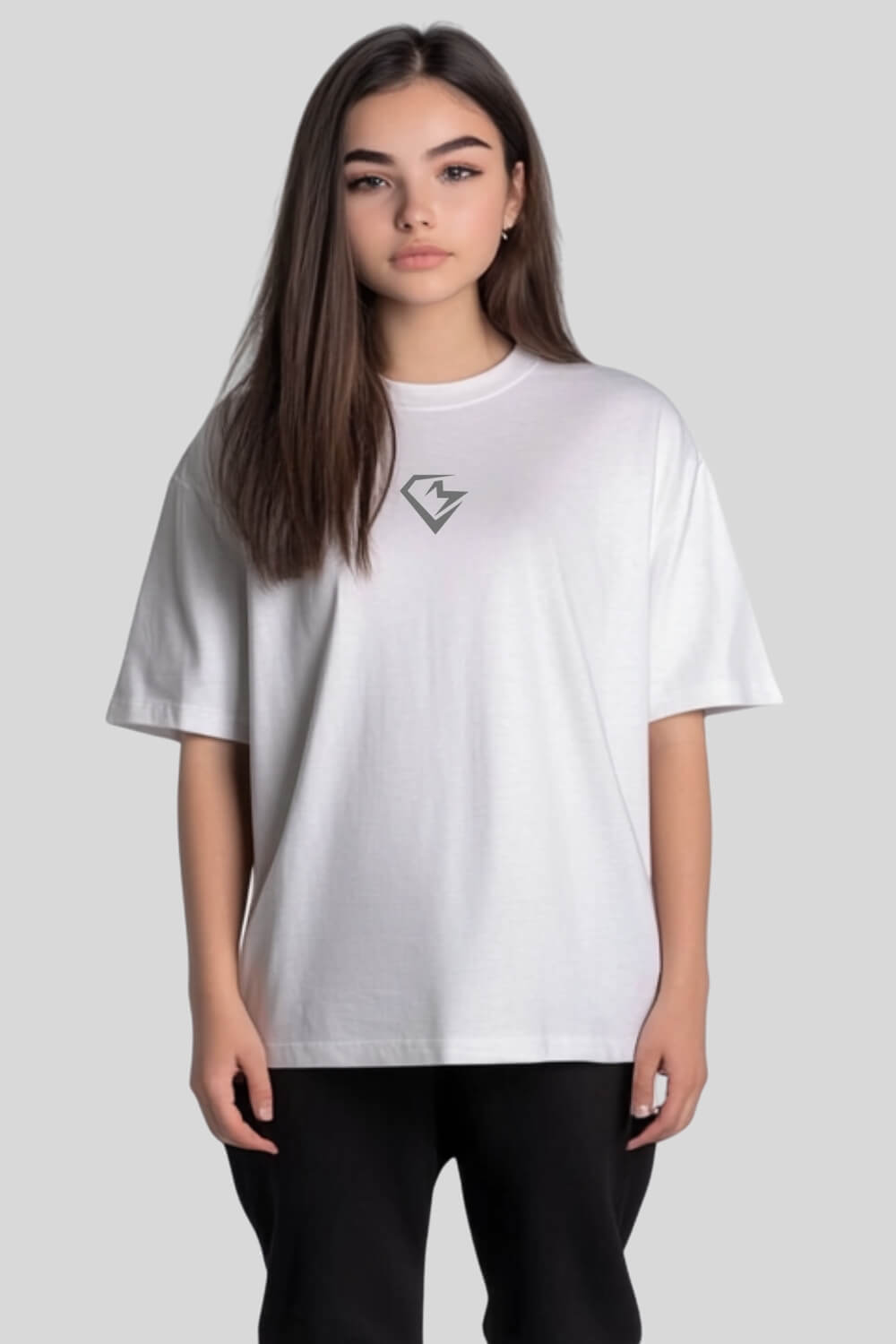 Front Ink&Oversize T-Shirt White für Männer und Frauen