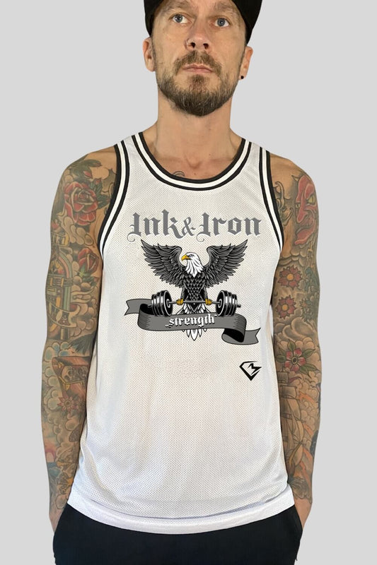 Frontansicht Ink&Iron Tank White für Männer