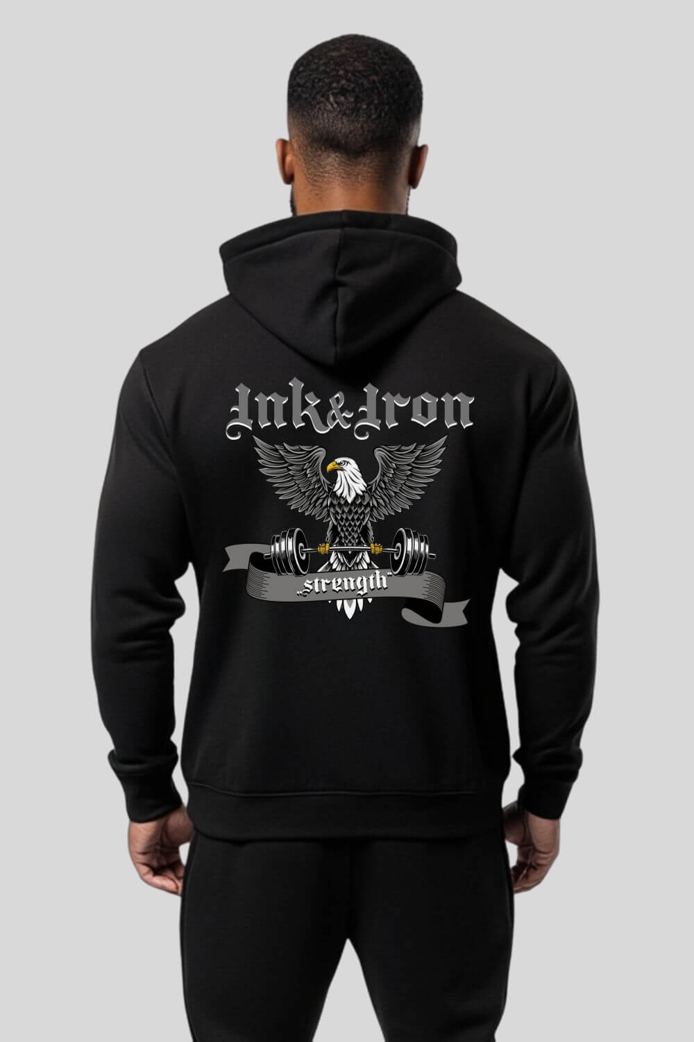 Rückansicht Ink&Iron Zipper Black für Männer und Frauen