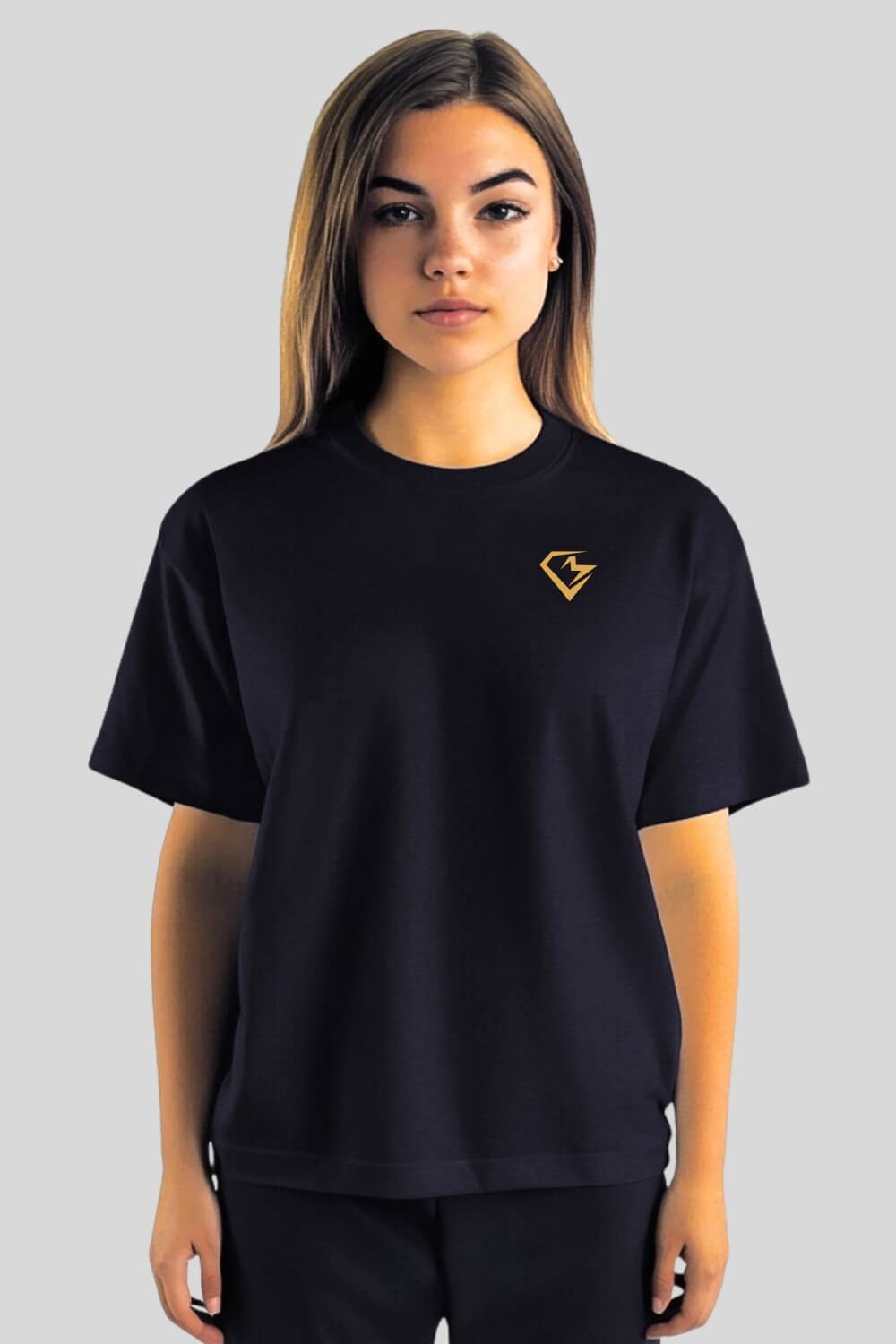 Frontansicht Limitless Oversize T-Shirt Navy für Frauen