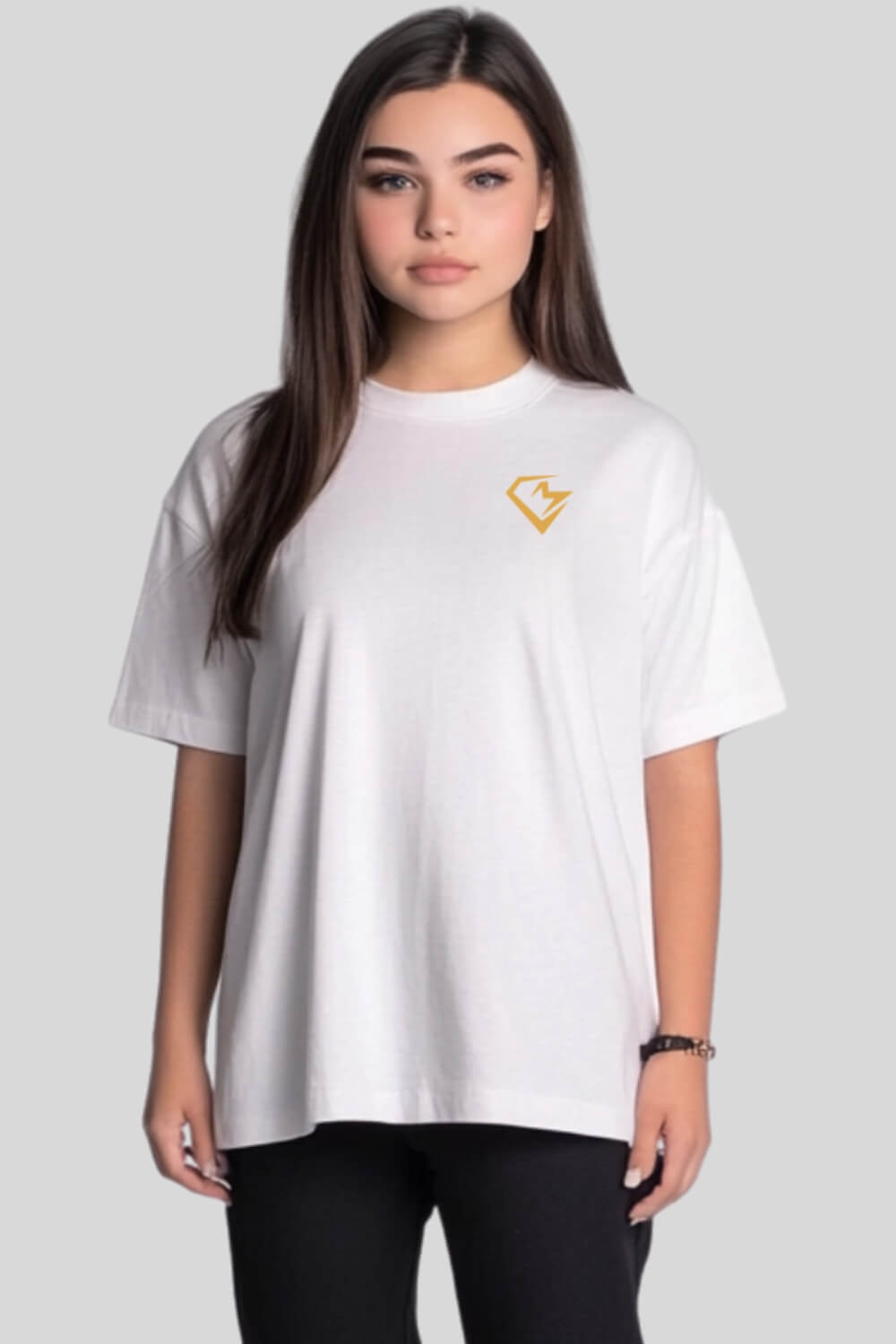 Frontansicht Limitless Oversize T-Shirt White für Frauen