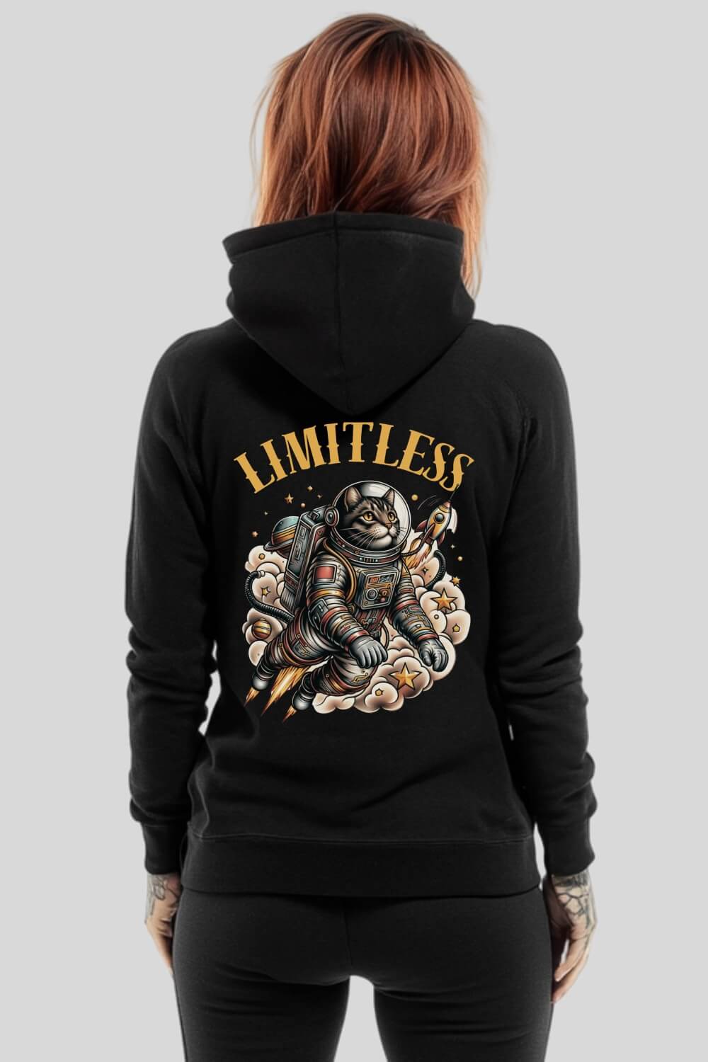 Back Limitless Zipper Black für Männer und Frauen