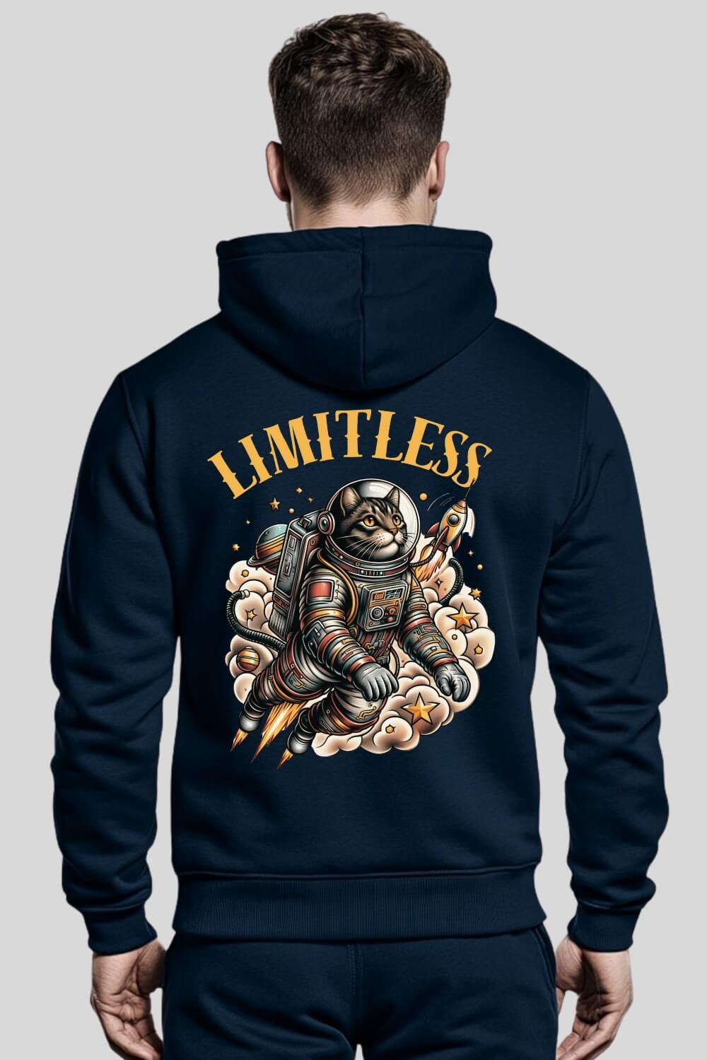 Rückansicht Limitless Zipper Navy für Männer und Frauen