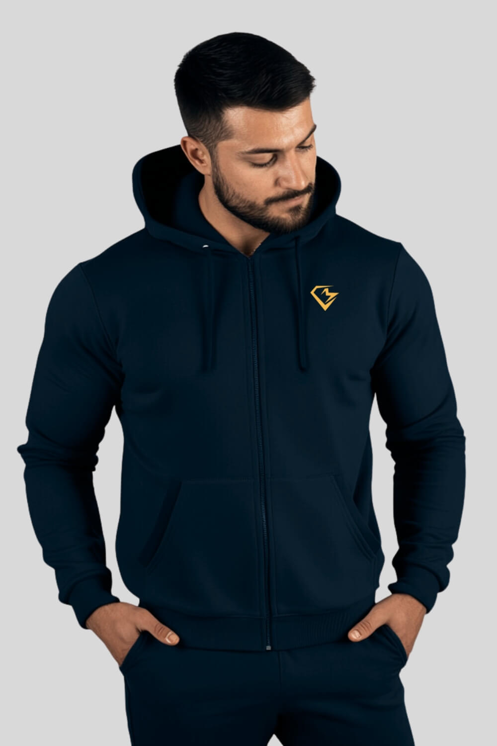 Frontansicht Limitless Zipper Navy für Männer und Frauen