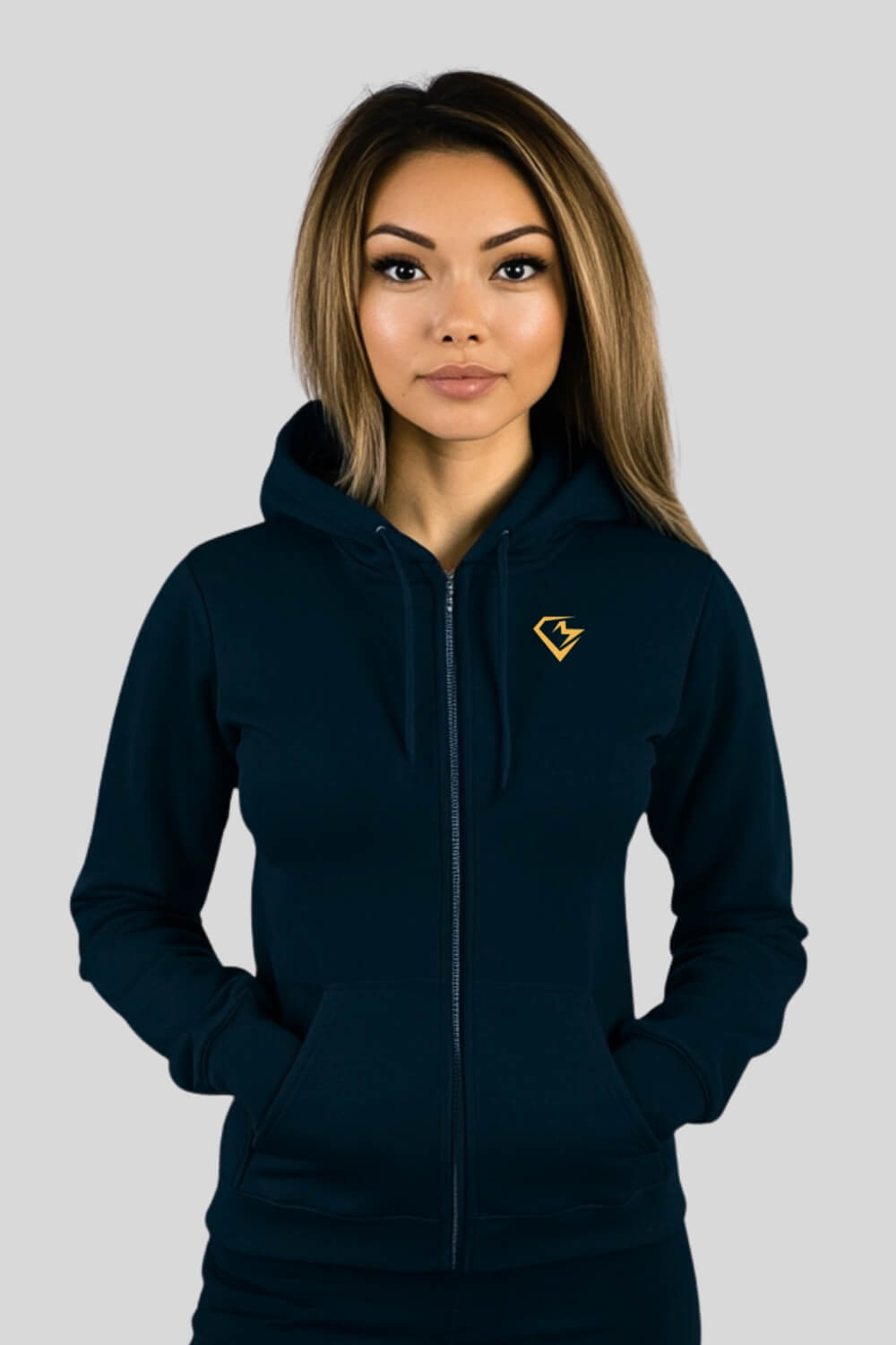 Front Limitless Zipper Navy für Männer und Frauen