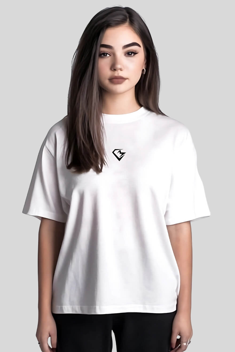 Front Love Oversize T-Shirt White für Männer und Frauen