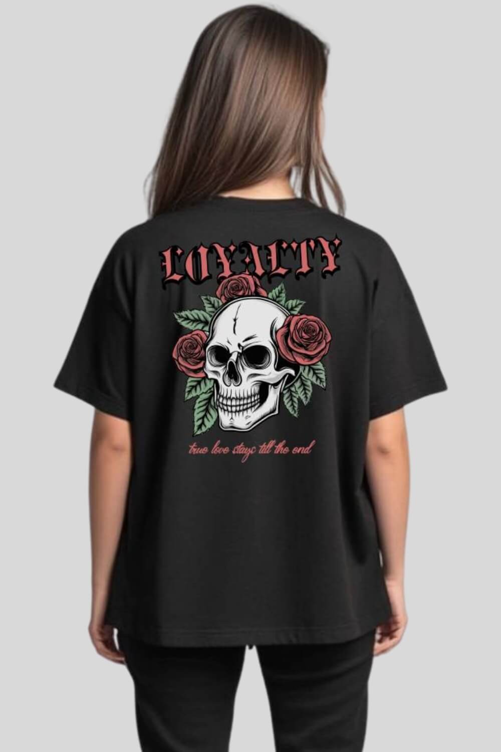 Back Loyalty Oversize T-Shirt Black für Männer und Frauen