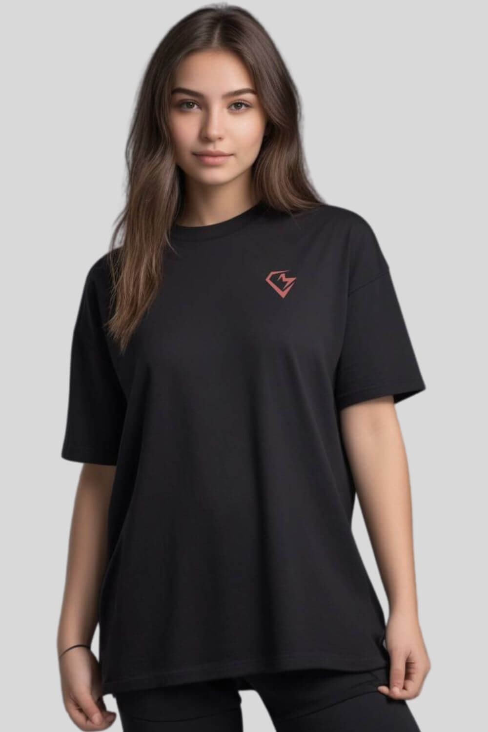 Front Loyalty Oversize T-Shirt Black für Männer und Frauen