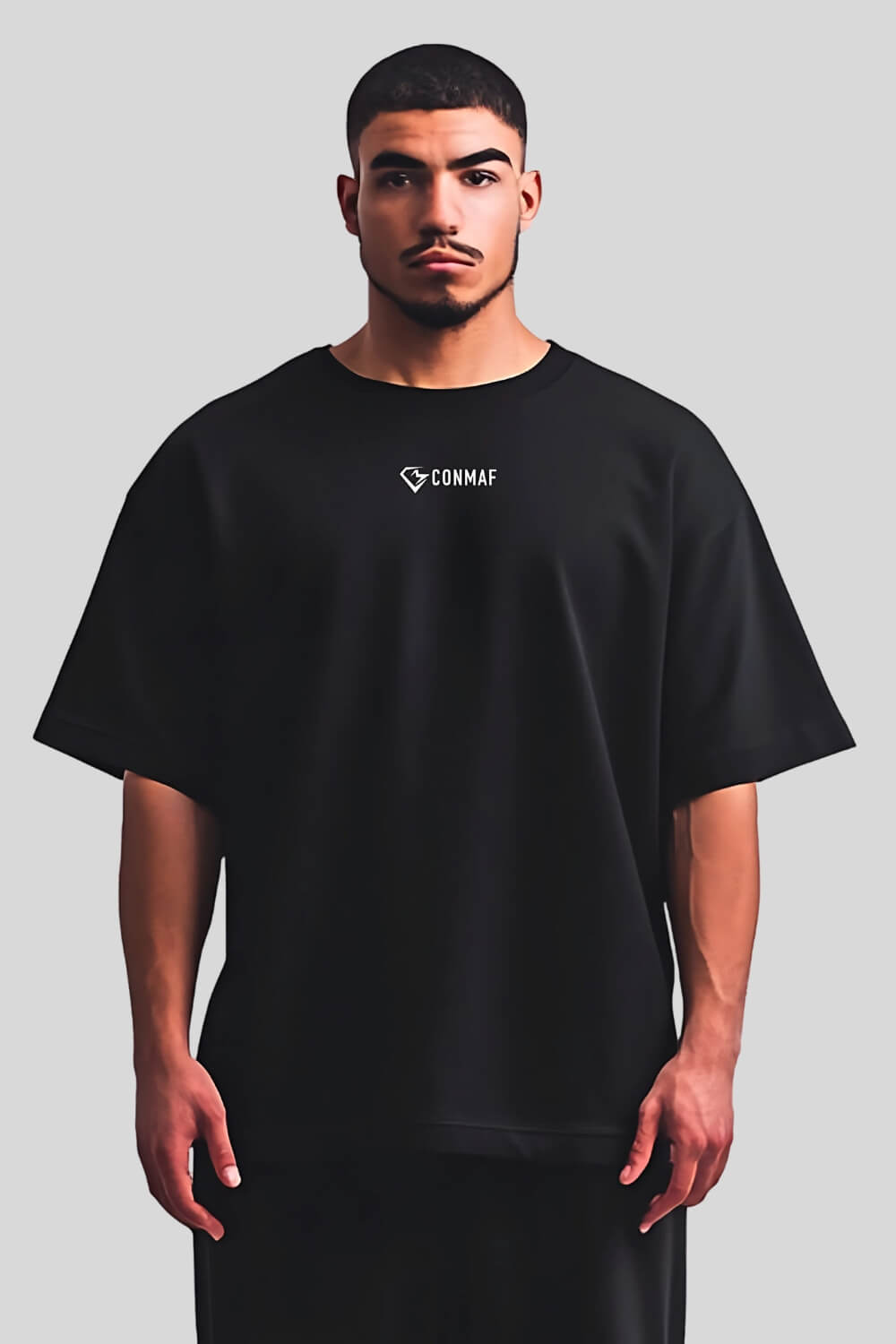 Frontansicht No Excuses Oversize T-Shirt Black für Männer und Frauen