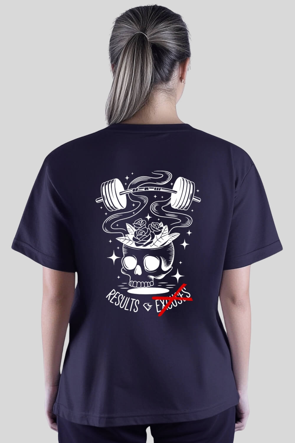 Back No Excuses Oversize T-Shirt Navy für Männer und Frauen