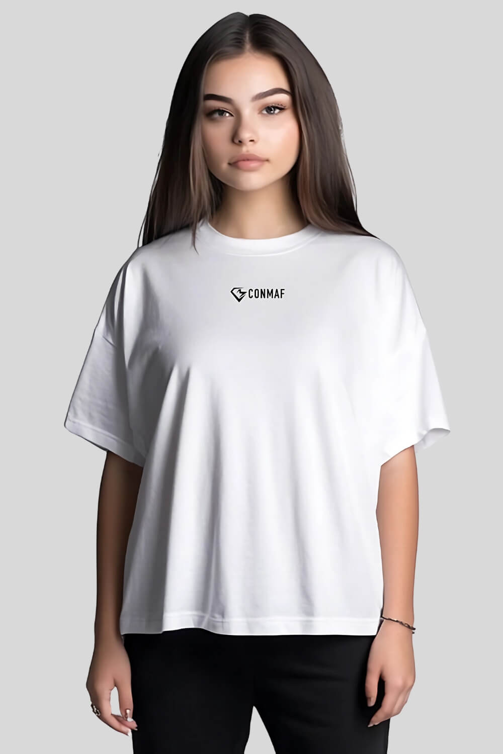 Front No Excuses Oversize T-Shirt White für Männer und Frauen