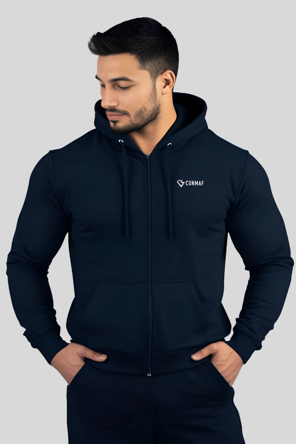 Frontansicht No Excuses Zipper Navy für Männer und Frauen