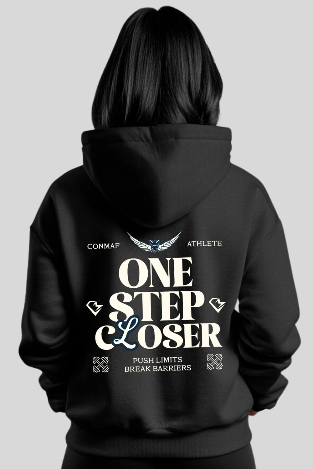 Back One Step Closer Oversize Hoodie Black für Männer und Frauen