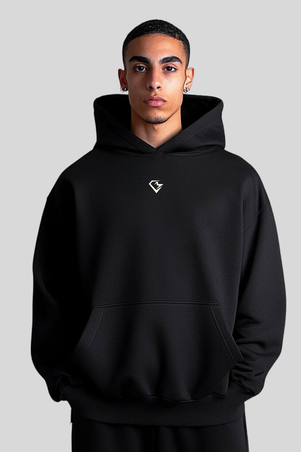 Frontansicht One Step Closer Oversize Hoodie Black für Männer und Frauen