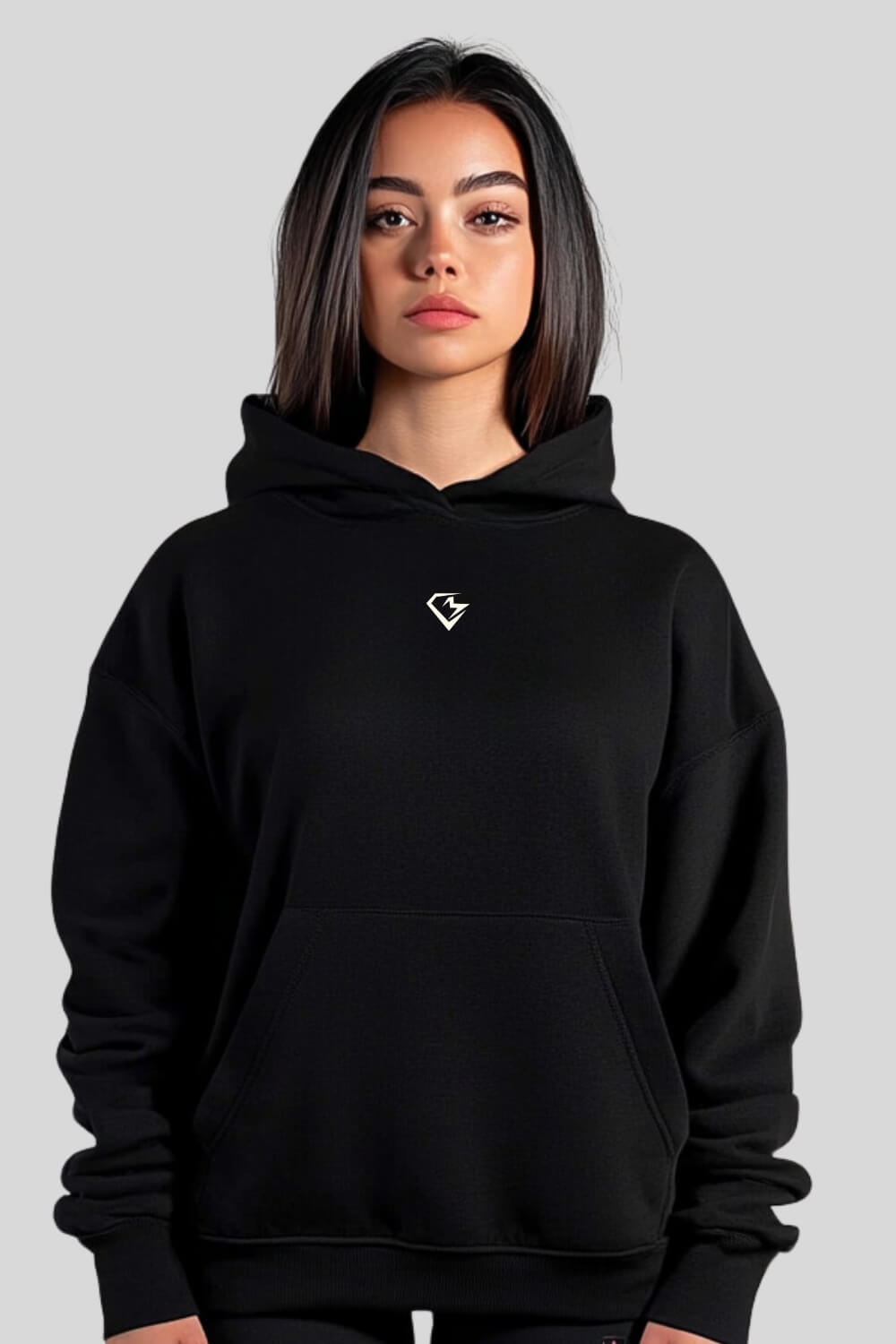 Front One Step Closer Oversize Hoodie Black für Männer und Frauen