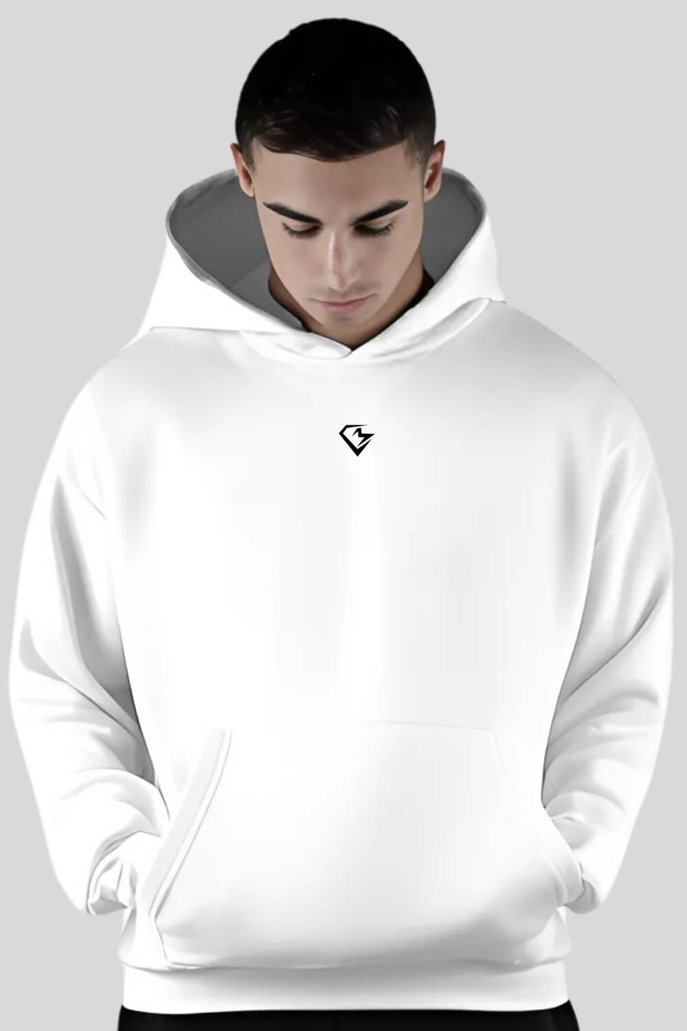 Frontansicht One Step Closer Oversize Hoodie White für Männer und Frauen