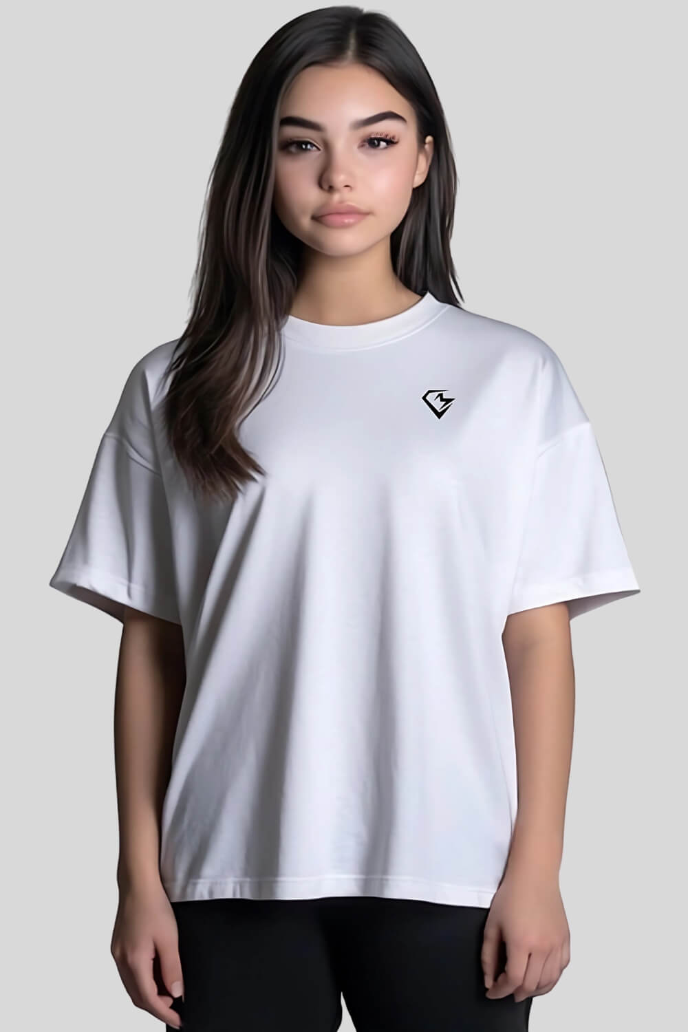 Front Pieces Oversize T-Shirt White für Männer und Frauen