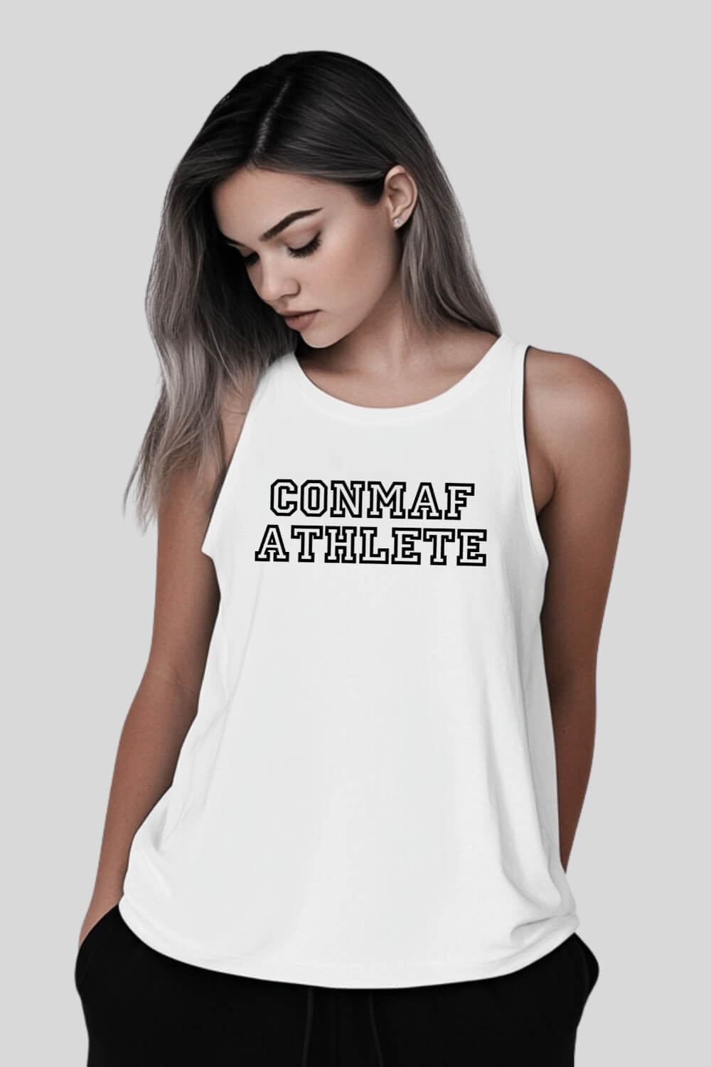 Frontansicht Relax Tank Athlete White für Frauen