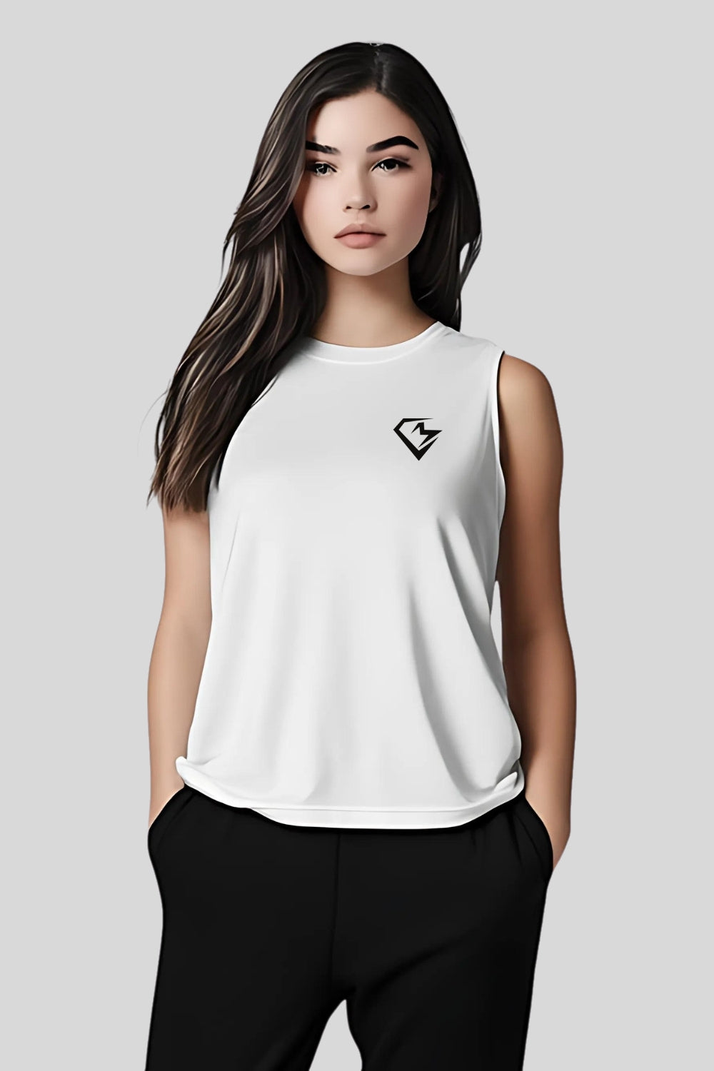 Frontansicht Relax Tank CM White für Frauen