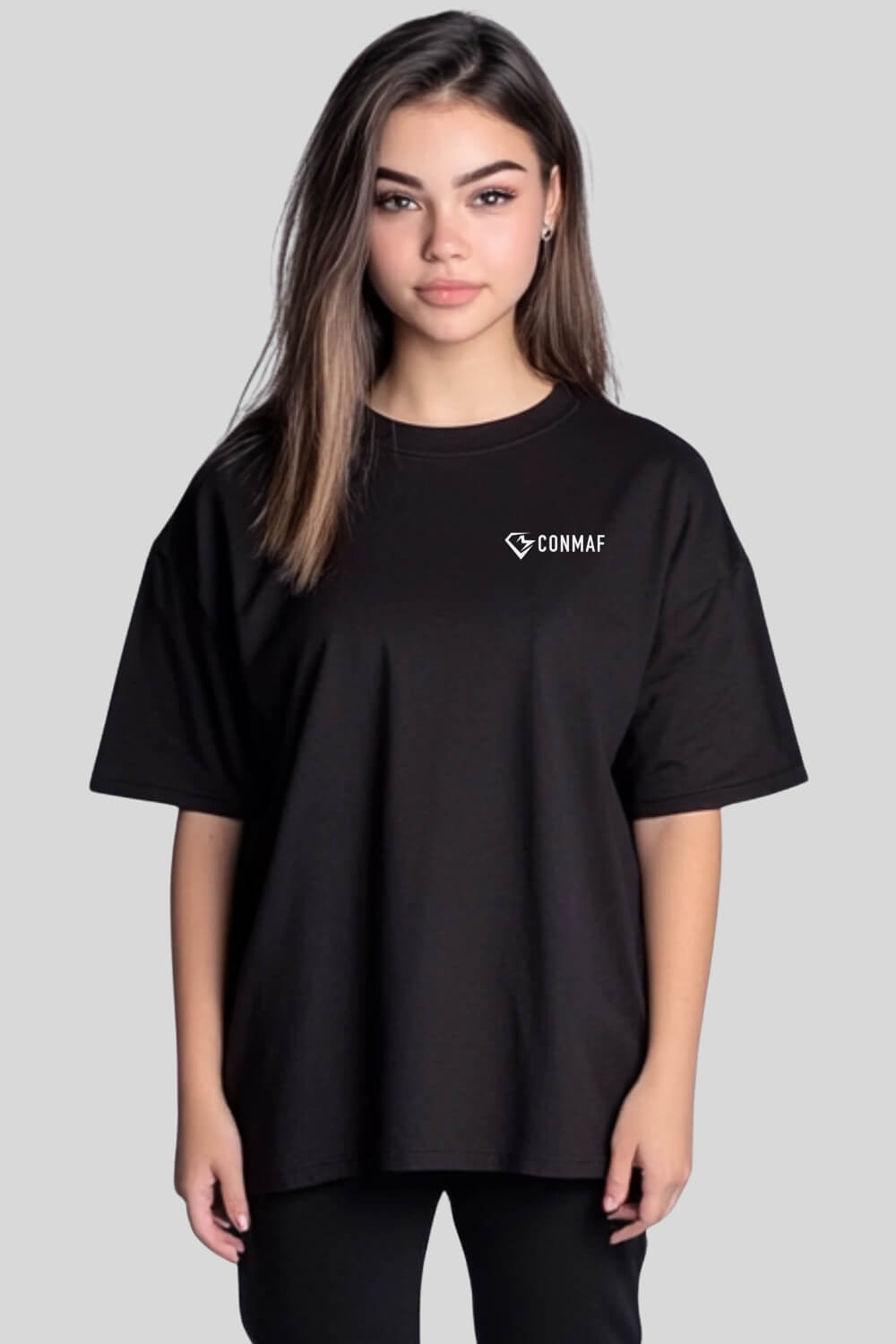 Front Results Oversize T-Shirt Black für Männer und Frauen