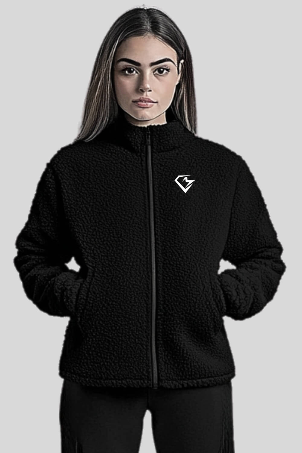 Front Sherpa Zipper CM Black für Männer und Frauen