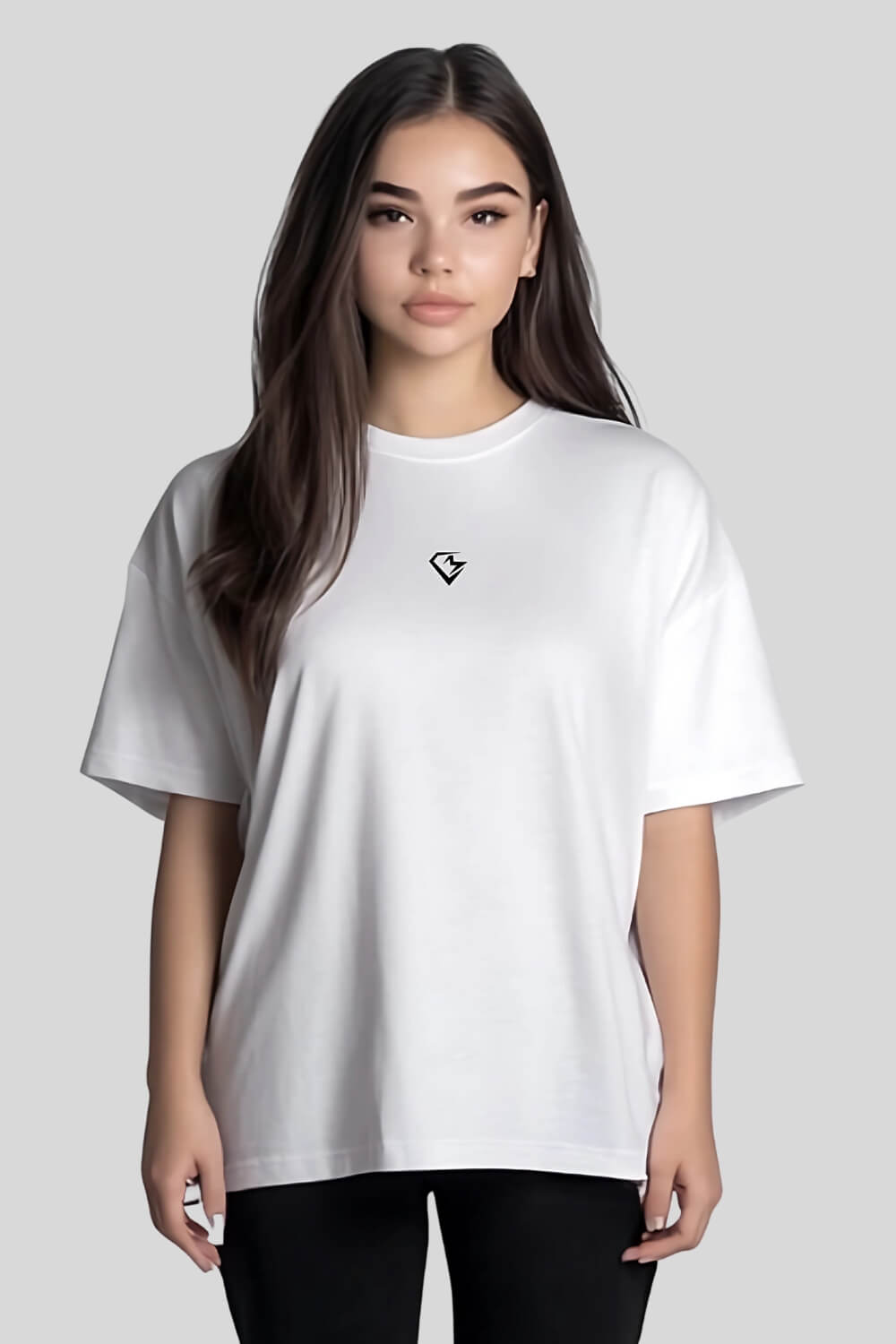 Front Strength Oversize T-Shirt White für Männer und Frauen