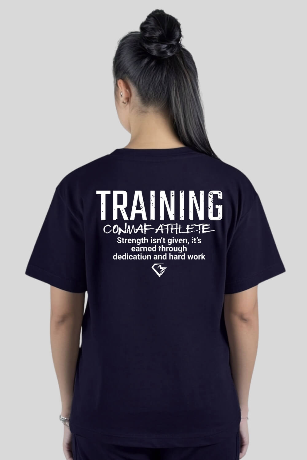 Back Training Oversize T-Shirt Navy für Männer und Frauen