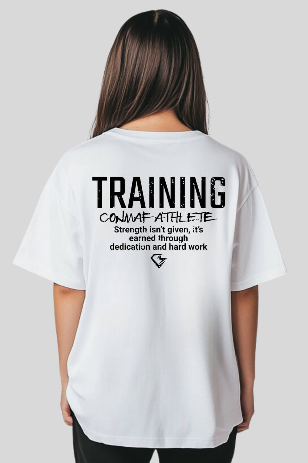 Back Training Oversize T-Shirt White für Männer und Frauen